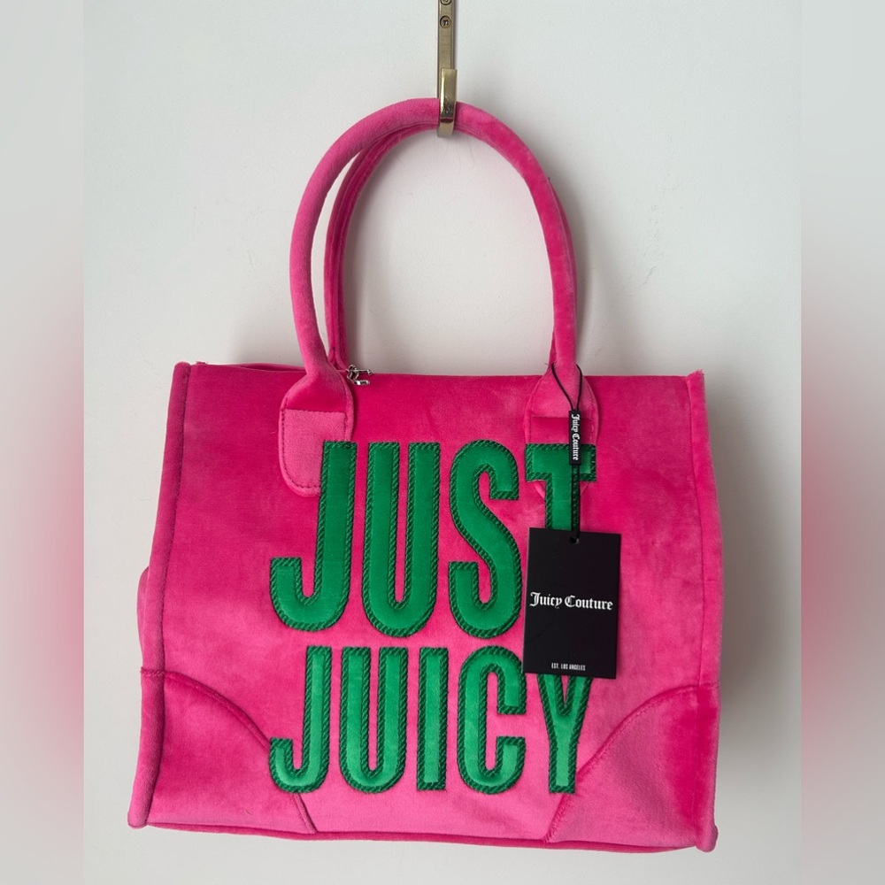 Viral Juicy Couture UK Pink and Green Tote Bag